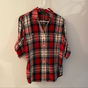 Ralph Lauren Plaid Button Down Top - Gorgeous